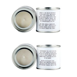 Candles Set of 2 Irish Malt Whiskey and Wild Rose Scents