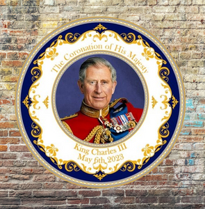 King Charles III Plate Round 11.5cm His Majesty Coronation May 6th 2023