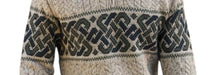 Load image into Gallery viewer, Men’s Sweater Half Zip Jacquard Celtic Oatmeal 100% Donegal Wool Irish Knitwear
