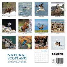 Load image into Gallery viewer, Natural Scotland 2026 Calendar Wall Planner Organiser Scottish Wildlife Christmas Gift
