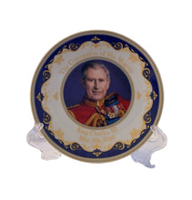 Load image into Gallery viewer, King Charles III Plate Round 11.5cm His Majesty Coronation May 6th 2023
