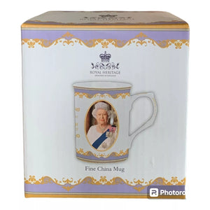 Her Majesty Queen Elizabeth II Commemorative Mug Fine Bone China UK Royalty Gift
