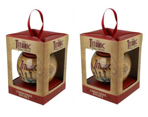 RMS Titanic 1912 Christmas Bauble Decorations Set of 2 Vintage Collection Gift