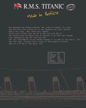 Load image into Gallery viewer, RMS Titanic 1912 Tea Towel Made in Belfast Linen Union 70% Cotton 30% Linen
