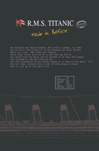 Load image into Gallery viewer, RMS Titanic 1912 Tea Towel Made in Belfast Linen Union 70% Cotton 30% Linen
