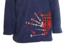 Load image into Gallery viewer, Bagpipes Zip Neck Fleece Navy Embroidered Children Pullover Assorted Sizes
