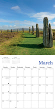 Load image into Gallery viewer, Scotland 2027 Calendar Wall Planner Organiser Edinburgh Castle Kelpies
