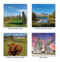 Load image into Gallery viewer, Scotland 2027 Calendar Wall Planner Organiser Edinburgh Castle Kelpies
