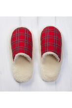 Load image into Gallery viewer, Men&#39;s Slippers Flannel Red Tartan Royal Stewart Lambswool Slip On Irish Gift
