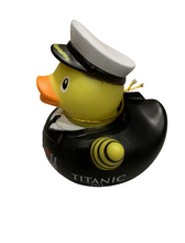 Load image into Gallery viewer, Titanic 1912 Bath Toy Yellow Duck Officer White Star Line Children 2 Pack Gift

