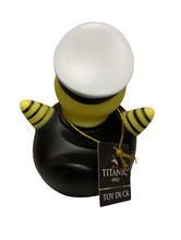 Load image into Gallery viewer, Titanic 1912 Bath Toy Yellow Duck Officer White Star Line Children 2 Pack Gift
