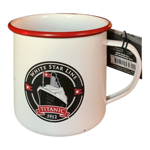 Titanic 1912 Enamel Mug White Star Line Authentic Coffee Tea Collectable Gift