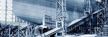 Load image into Gallery viewer, Titanic Gantry Tea Towel 70% Cotton 30% Linen Belfast Shipyard White Star Line

