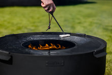 Load image into Gallery viewer, Viking XXL 80cm Fire Bowl with Grill Plate Natural Steel Cook King Handmade in EU

