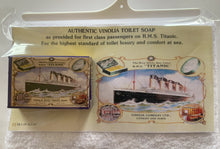 Load image into Gallery viewer, White Star Line RMS Titanic Embroidered 100% Cotton Cabin Towel and Vinolia Soap
