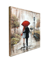 Load image into Gallery viewer, 3D Metal Picture Wall Art Walk In The Park Romantic Scene 80 x 80cm Gift
