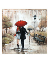 Load image into Gallery viewer, 3D Metal Picture Wall Art Walk In The Park Romantic Scene 80 x 80cm Gift
