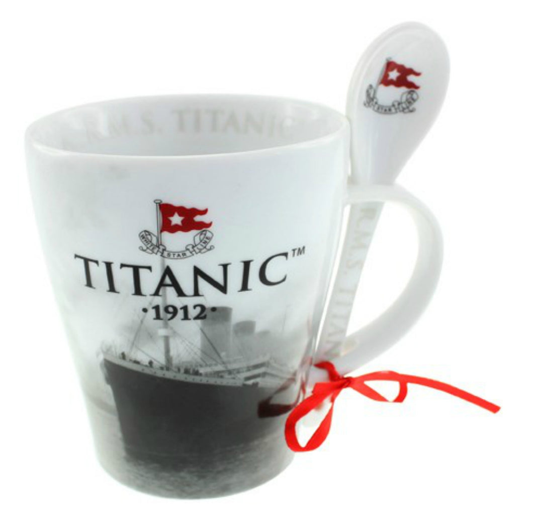 White Star Line Titanic 1912 Bone China Mug and Spoon