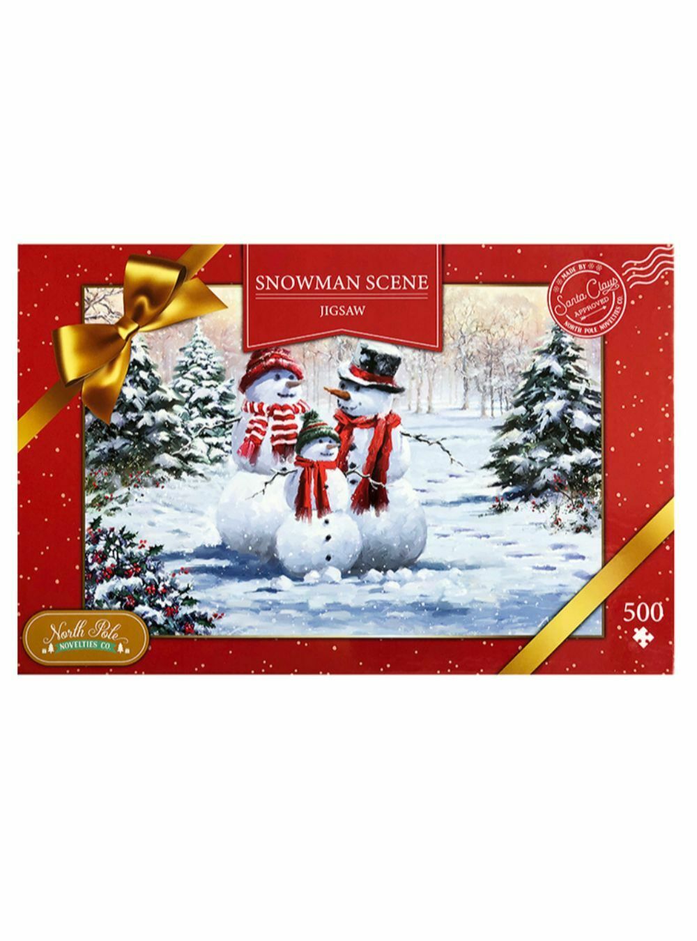 Festive Snowman Family Jigsaw Puzzle 500 Pieces