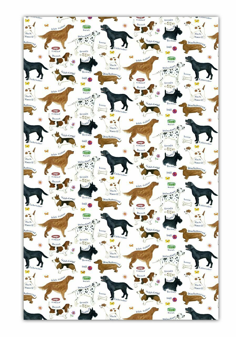 Dog Breeds Cotton Tea Towel