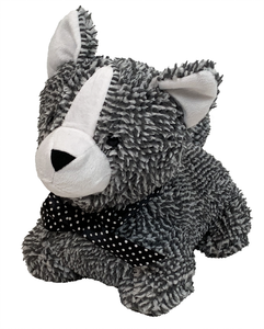Furry Grey and White Cat Soft Doorstop