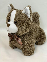 Load image into Gallery viewer, Furry Brown and White Cat Soft Doorstop

