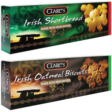 Load image into Gallery viewer, Clare&#39;s Irish Oatmeal Biscuits and Shortbread Shamrock Shape 135g x 2 packs
