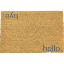 Load image into Gallery viewer, Natural Coir Doormat Hello and Bye
