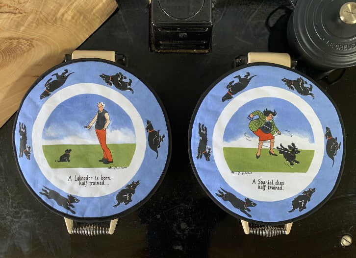 Lamont Labrador and Spaniel Hob Covers Set of 2