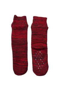 Donegal Wool Socks Knitted Fleece Lined Non Slip Unisex Fuchsia